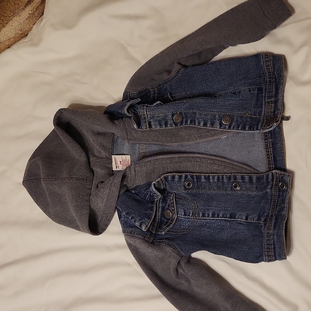 Toddler hoodie sweatshirt jean jacket 24months